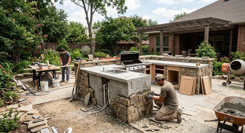 Outdoor Kitchen Construction in Pearland, TX